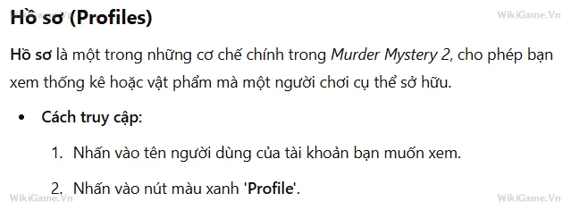 Ảnh  Features (Đặc Tính)
 Profiles