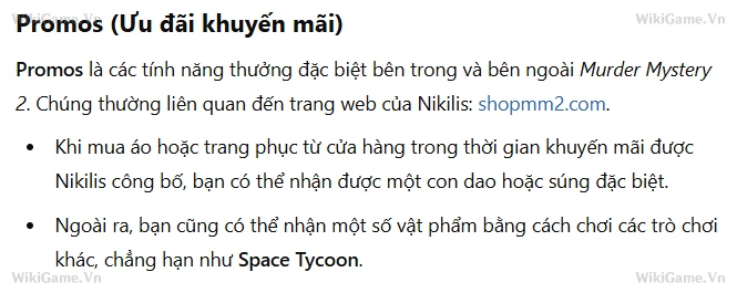 Ảnh  Features (Đặc Tính)
 Promos